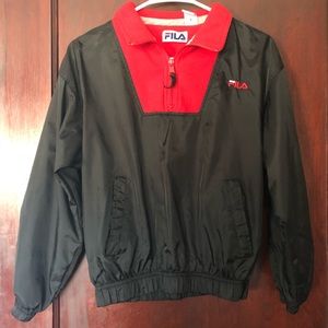 FILA red & black windbreaker